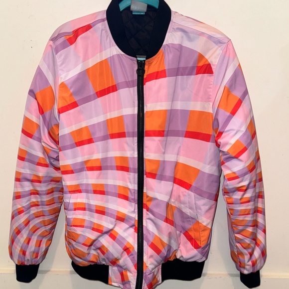 Men's Harlow & Lloyd Violet Orbital Quilted Bomber Jacket - Size S - Never Worn - Picture 3 of 5